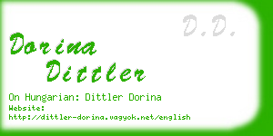 dorina dittler business card